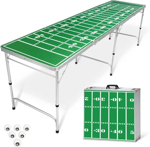 Miniatura 9 de GoPong 8 Foot Portable Beer Pong/Tailgate Tables (Black, Football, American Flag, or Custom Dry Erase)