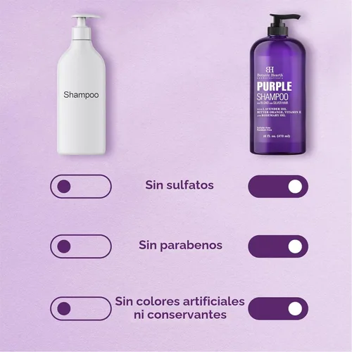 Miniatura 7 de Botanic Hearth Champú morado de 16 onzas líquidas Para todos los tonos de cabello rubio, plateado y gris Con aceite de lavanda, vitamina E