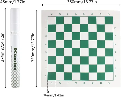 Miniatura 2 de Andux Tablero de ajedrez enrollable XQQP-01 (verde, 13.0x13.0 in)