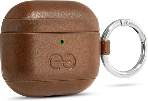 Miniatura 74 de Dreem Om - Funda para estuche con clip para llavero compatible con AirPods 1 y 2, funda de cuero vegano para Airpods para hombres y mujeres, Negro