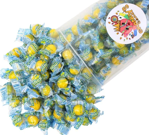 LemonHeads - Caramelos agrios envueltos individualmente, deliciosamente ácidos, brillantes y dulces, perfectos para noches de cine, fiestas,