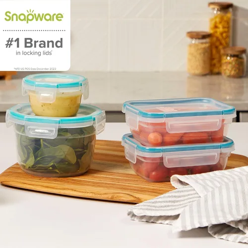 Miniatura 7 de Snapware Total Solutions (juego de 10, tamaños mixtos) juego de recipientes de plástico para almacenamiento de alimentos, con tapas de bloqueo