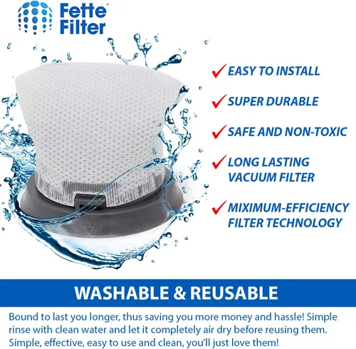 Miniatura 3 de Fette Filter - Paquete de 6 filtros de vacío de mano compatibles con Bissell Bolt Stick. Comparar con la parte # 1479.