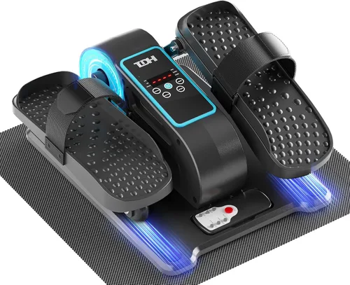 TDH Under Desk Elliptical Machine,Electric Leg Exerciser as Seen on Tv for Seniors Adults,Portable Quiet Pedal Exerciser While Sitting with 12