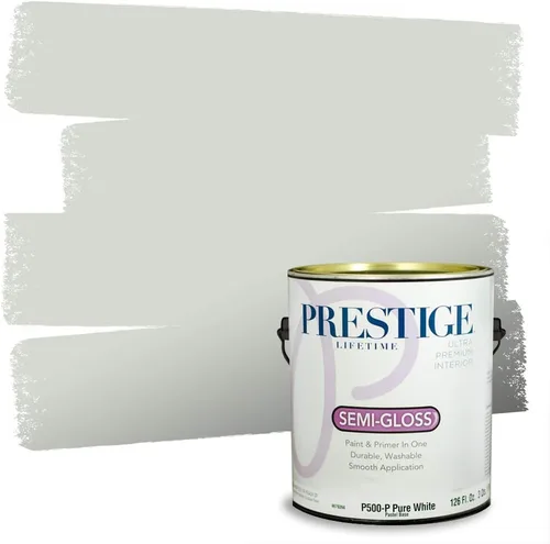 Miniatura 127 de PRESTIGE Paints - Pintura interior e imprimación en uno, 1 galón, cáscara de huevo, pimienta envejecida