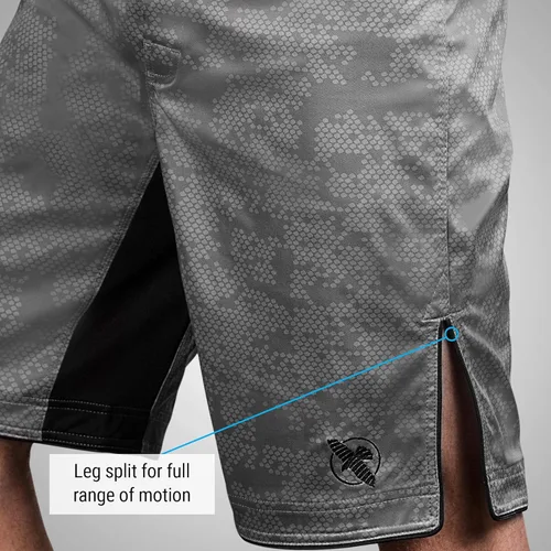 Miniatura 5 de Hayabusa Pantalones cortos Hexagonales para ejercitarse y practicar MMA. Gris