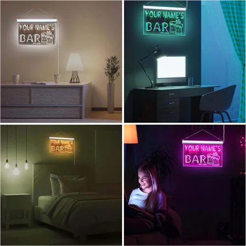 Miniatura 6 de ADVPRO Letrero de neón LED personalizado con texto en inglés «Your Name Est Year» (12 x 8.5 pulgadas) st4s32-w1-tm-b
