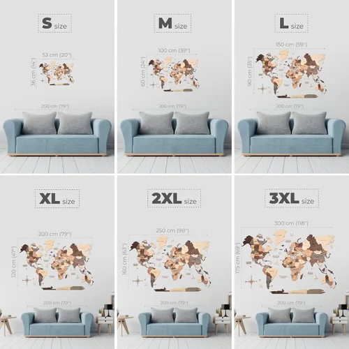 Miniatura 3 de Enjoy The Wood Mapa del Mundo de Madera 3D Arte de Pared Decoración de Pared Grande - Mapa de Viajes del Mundo - Idea de Regalo para Cualquier