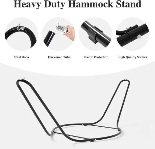 Miniatura 5 de SUNCREAT Hamacas Hamaca Portátil para Exteriores con Soporte, Capacidad de 475 libras, Hamaca Doble Resistente con Soporte Incluido, Patente