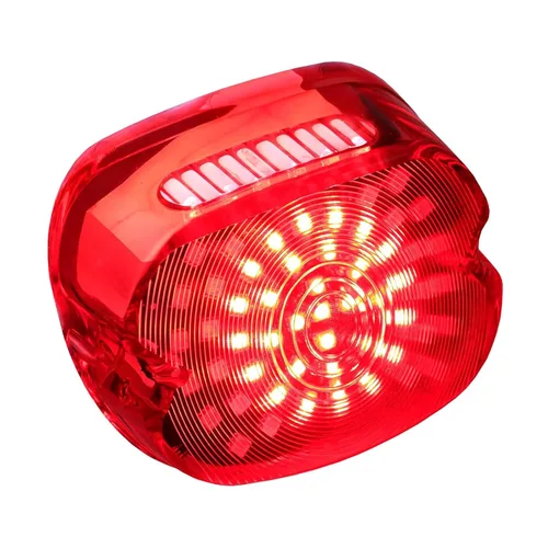 Miniatura 9 de Luz trasera LED para motocicleta, luz trasera roja, intermitente, luces de freno de perfil bajo, repuesto para Harley Dyna Sportster 883 1200 Road