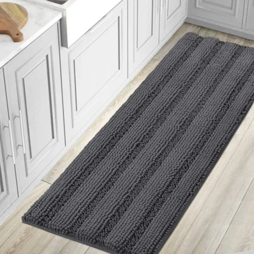 Miniatura 195 de H.VERSAILTEX - Alfombras de baño, juego de 2 piezas, alfombra de contorno para baño, juego de alfombras para inodoro, alfombra antideslizante