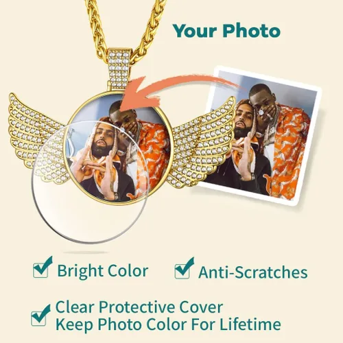 Miniatura 4 de Supcare - Collar con foto o etiqueta de perro para hombres, colgante de foto conmemorativo personalizado para mujeres y hombres