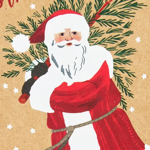 Miniatura 7 de Hallmark Surtido de tarjetas de Navidad en caja, papel kraft rústico (6 diseños, 36 tarjetas con sobres)