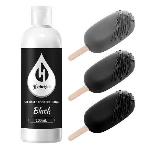 Colorante alimentario a base de aceite negro para chocolate, 3.4 fl oz, aceite concentrado profesional, colorante alimentario para derretir dulces,