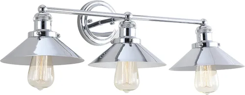 Miniatura 22 de JONATHAN Y JYL7427B JYL7427B del 17 de julio, lámpara de pared de sombra metálica de 44.5 cm con 2 luces, estilo granja contemporáneo transicional