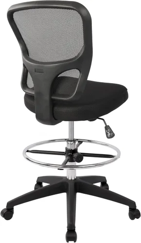 HYLONE Sillas de oficina ergonómicas, silla de dibujo de oficina, silla de taburete rodante, silla de escritorio de pie sin brazos con reposapiés,