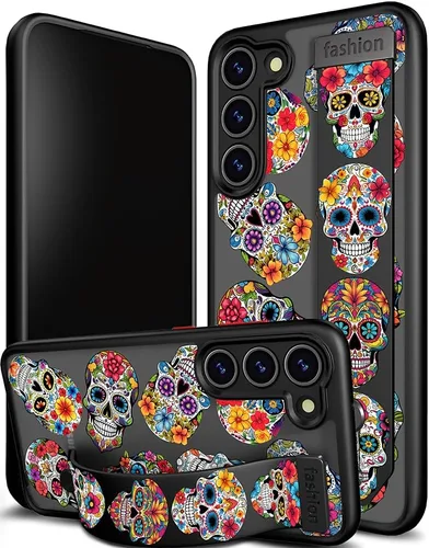 Miniatura 10 de Compatible para Samsung Galaxy S23 Funda Bonita con Correa Soporte Dedo Kickstand, Fundas de Silicona Geniales de Diseñador Funda Cover - Mariposa