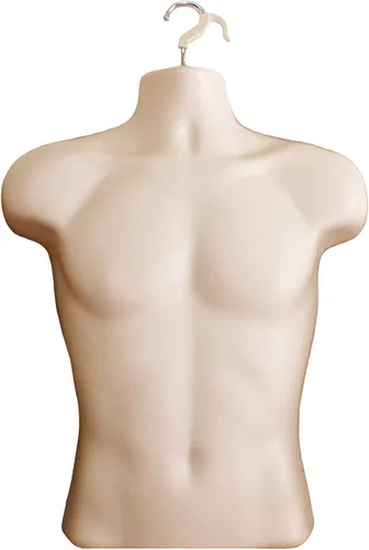 Miniatura 14 de Maniquí masculino con espalda hueca y cuerpo apilable con ganchos para colgar para exhibición de camisetas, encimera, ferias de manualidades, fotos