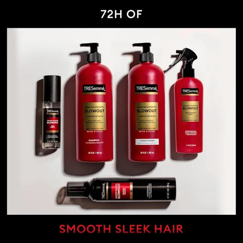 Miniatura 9 de TRESemmé Champú 4 unidades de queratina suave transformando cabello rebelde, formulado con disciplina laminar, 28 onzas líquidas