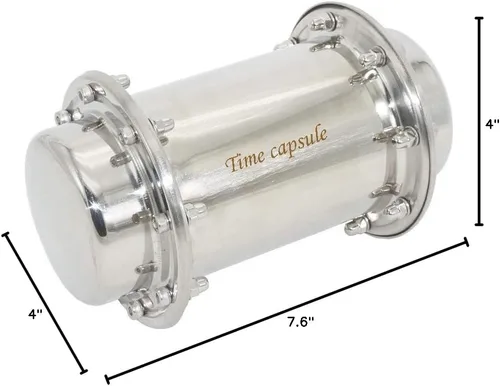 Miniatura 7 de Jasni Contenedor impermeable de acero inoxidable Time Capsule (7.6 pulgadas)