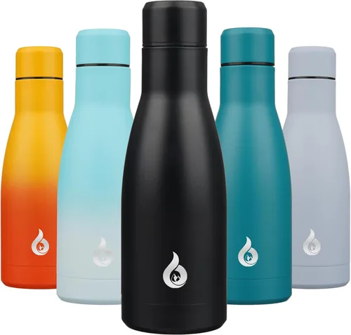 Miniatura 102 de BJPKPK Botella de Agua Aislada 17oz Botellas de Agua de Acero Inoxidable Apta para Lavavajillas Metal Térmica Mantiene Frío y Caliente, Gris Niebla