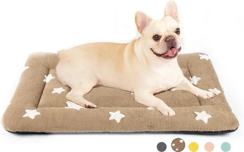 Miniatura 32 de Mora Pets Almohadilla para jaula para perros, alfombra para jaula de perrera para perros pequeños, lavable, bonita cama de estrella para mascotas