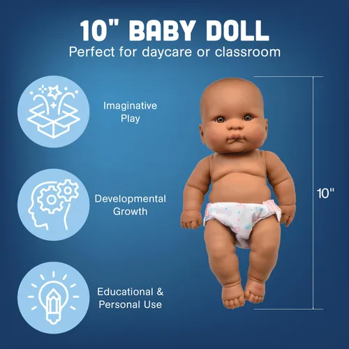 Miniatura 8 de Constructive Playthings Muñecas de bebé multiculturales abrazables de 10 pulgadas, juguetes multiétnicos de aprendizaje socio-emocional para niños