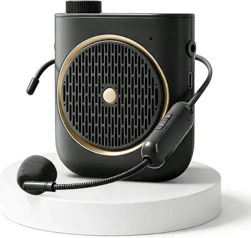 Amplificador de voz con micrófono inalámbrico, amplificador de voz micrófono inalámbrico para profesores, mini altavoz del sistema PA, amplificador