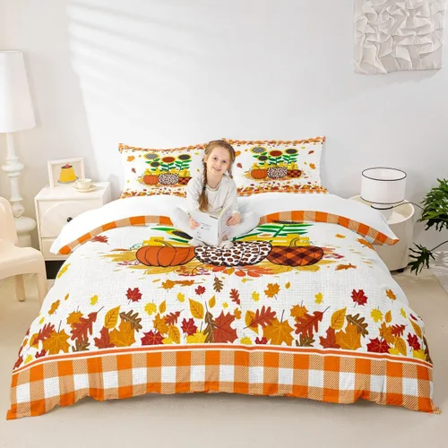 Miniatura 25 de Juego de funda de edredón para niños de Feliz Navidad, tamaño King, juego de ropa de cama de pingüinos de dibujos animados, animales árticos