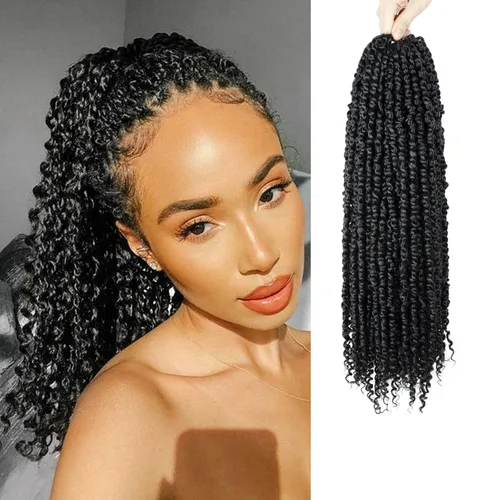 Miniatura 17 de Pelo de Passion Twist – 8 paquetes de 18 pulgadas Passion Twist Crochet para mujeres, cabello rizado pretrenzado Passion Twists extensiones de #2