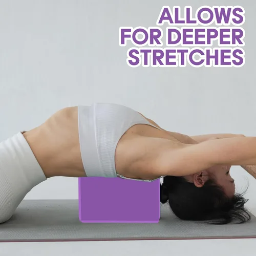 Miniatura 7 de Bloque de yoga - Espuma EVA de látex sin soporte - Superficie antideslizante suave con bisel para yoga, pilates, meditación - Accesorios de yoga