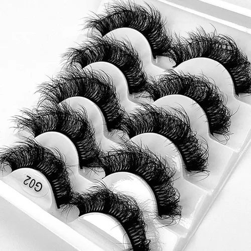 Miniatura 8 de FEITA Pestañas postizas esponjosas y finas, con volumen 8D, tira suave gruesa, kit de pestañas dramáticas de visón sintético, pestañas postizas