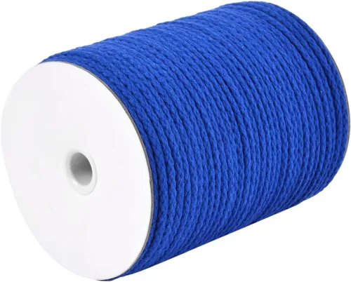 Miniatura 20 de CAQUBO Cuerda de Macramé de Algodón Trenzado de 4 mm, 157 Metros, Color Blanco, Hilo de Macramé para Manualidades, Cuerda de Macramé Suave, Cordón