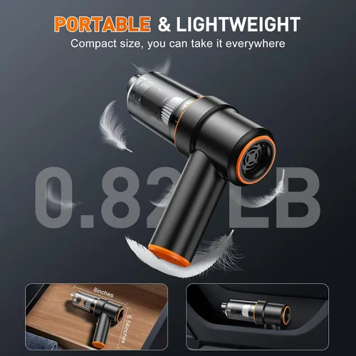 Miniatura 7 de KMM Aspiradora de mano para automóvil, aspiradora de 10000 PA y plumero de aire, aspiradora de alta potencia de 120 W, portátil, inalámbrico