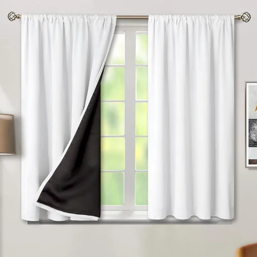 Miniatura 119 de BGment - Cortinas opacas para sala de estar de 63 pulgadas de largo, juego de 2 paneles, cortinas para oscurecer toda la habitación, cortinas