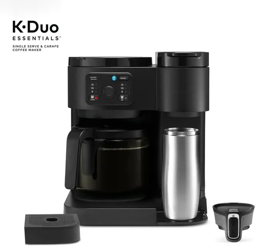 Miniatura 8 de Cafetera Kcup de una sola porción caliente y helada con jarra de 12 tazas, depósito de agua de 72 onzas, preparación sobre hielo, preparación