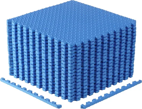 Miniatura 26 de CAP Puzzle Exercise Mats 3/4” Thick EVA Interlocking Foam Tiles for Home Gym Flooring Multiple Options Guijarro - Negro