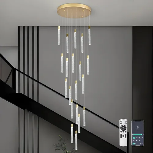 Miniatura 31 de Iluminación Colgante para Isla de Cocina, Lámpara de Araña para Techo Alto, Accesorios de Iluminación de Lámpara de Araña Moderna, Lámpara de Araña