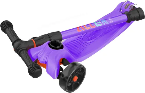 Miniatura 7 de Allek Kick Scooter B02, Lean 'N Glide Scooter con ruedas iluminadas de poliuretano extra anchas y 4 alturas ajustables para niños de 3 a 12 años