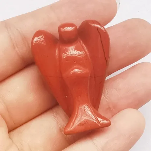 Miniatura 11 de Estatua de ángel guardián de oración de cristal curativo de jade verde natural, 1.5 pulgadas, tallado en bolsillo, figuras de piedra de palma