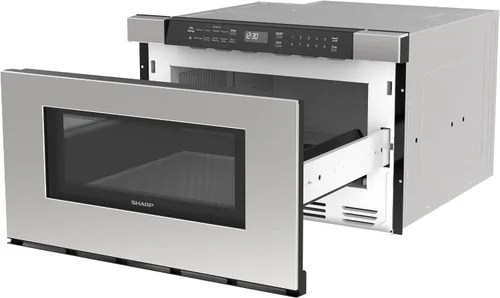 Miniatura 18 de Sharp SMD2420MS - Horno de microondas integrado con cajón de 24 pulgadas, 1.2 pies cúbicos, acero inoxidable, panel de control táctil, tecnología