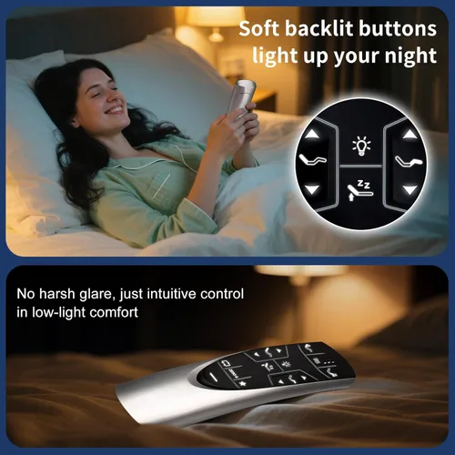 Miniatura 4 de Repuesto de mando a distancia para base de cama ajustable Tempurpedic Ergo/Ergo Extend, control remoto inalámbrico RF358A RF502A