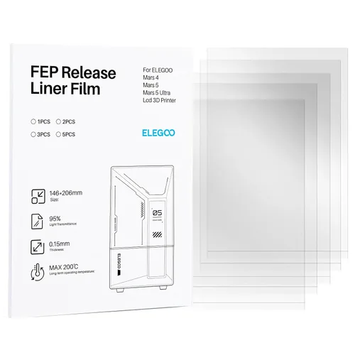 Miniatura 6 de ELEGOO 3 piezas de película de revestimiento protector PFA, con función de liberación más fuerte y transmisión de luz del 95%, compatible con Mars 4