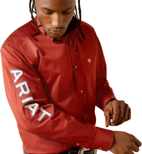 Miniatura 31 de Ariat Camisa de sarga con logotipo del equipo para hombre