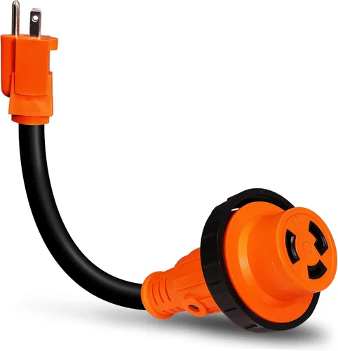 Miniatura 9 de True Mods 30A 125V a 30A 125V Adaptador de energía para RV, Cable de enchufe [NEMA L5-30R 3 puntas hembra a TT-30P 3 pines macho]