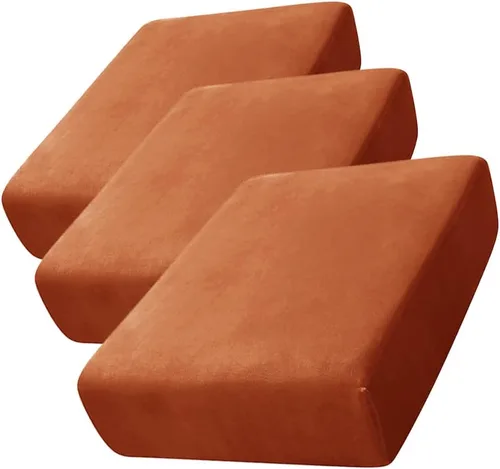 Miniatura 49 de CONRUSER Funda de cojín elástica de terciopelo suave, funda de cojín de felpa de terciopelo suave, funda de sofá, protector de muebles con parte