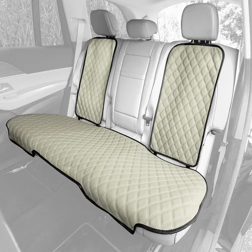 Miniatura 12 de FH Group Cojín de asiento de automóvil – Funda de asiento delantero individual de piel sintética con bolsillos delanteros, compatible con airbag