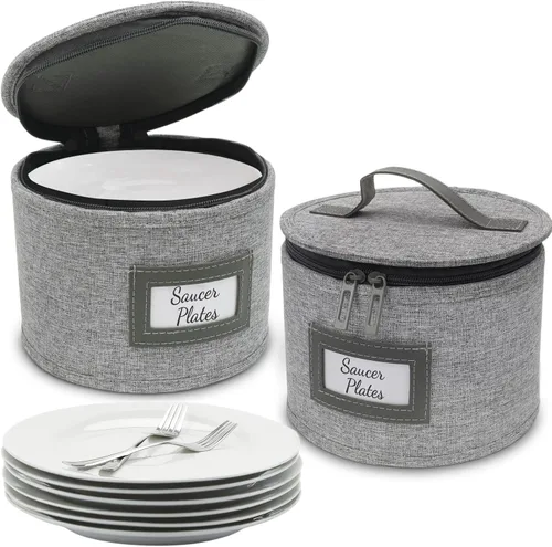 Miniatura 14 de HOMELUX THEORY 8 piezas de contenedores de almacenamiento de porcelana de carcasa dura, almacenamiento de tazas, copas de vino, utensilios