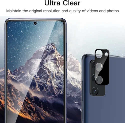 Miniatura 5 de JETech - Protector de pantalla para Samsung Galaxy S20 FE de 6.5 pulgadas con protector de lente de cámara, película de vidrio templado, compatible