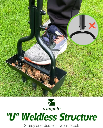 Miniatura 3 de Aireador de césped herramienta de jardín con bandeja de núcleo de tierra, aireadores manuales de 38 pulgadas y una herramienta de limpieza